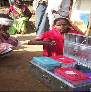 VHW with her medical kit.