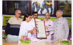 Felicitation at the hands of Mr. B.G. Deshmukh, Ex. Secretary to PM of India,at Snehalay Nagar